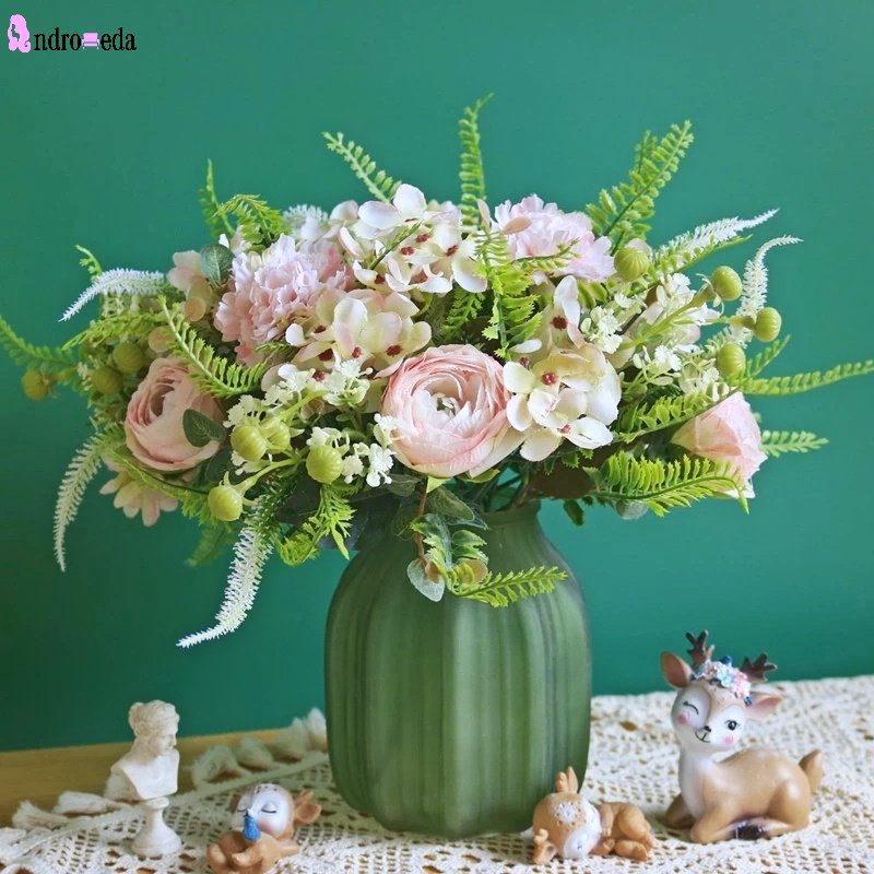 Bó Hoa Cẩm Chướng Giả Bằng Lụa Dùng Trang Trí Tiệc Cưới