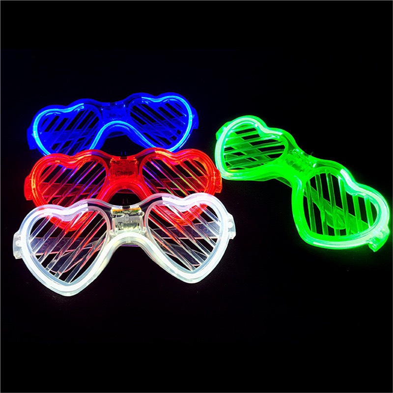 Mắt Kính Đèn Led 3d Gọng Trái Tim Rapper Đi Bar Giá Rẻ Quẩy Edm Nhiều Màu Nhấp Nháy Độc Đáo Cho Bé Chơi