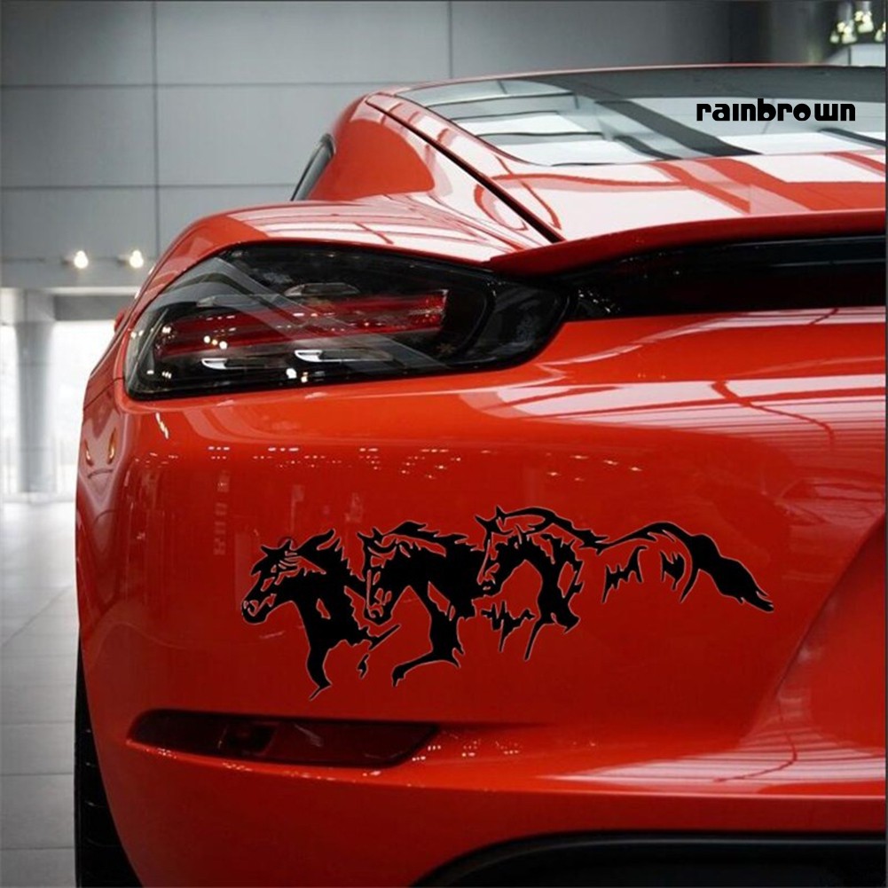 Đề can dán trang trí xe hơi chống thấm nước hình chú ngựa độc đáo