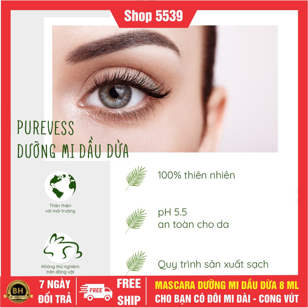 Dầu dừa dưỡng mi dung tích 8ml, dưỡng mi dầu dừa nguyên chất giúp mi dài và dầy hơn - Shop 553 | BigBuy360 - bigbuy360.vn