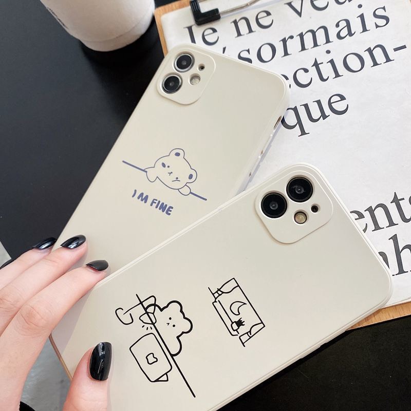 Ốp lưng iphone lưng in hình gấu dễ thương 5s/6/6plus/6s/6splus/7/7plus/8/8plus/x/xr/xs/11/12/pro/promax