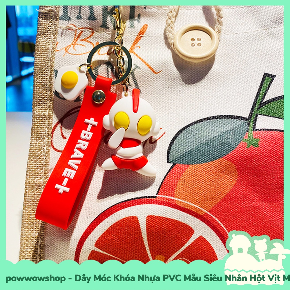 [Sẵn VN - Hỏa Tốc] Dây Móc Khóa Nhựa PVC Mẫu Shin Siêu Nhân Hột Vịt Muối