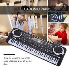 Đàn piano 61 phím kèm micro giúp bé học tập,luyện thanh nhạc,tập hát,chơi nhạc giải trí ( tặng 4 pin AA-1.5V)