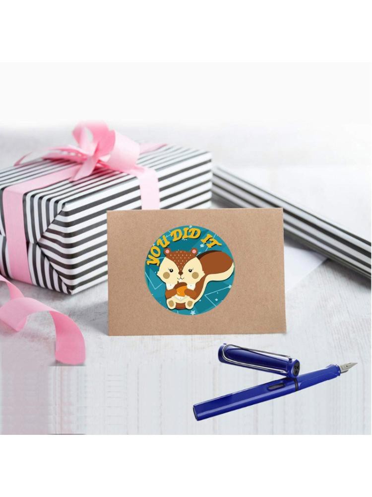 1 cuộn nhãn dán hình động vật hoạt hình cho giáo viên thưởng học sinh