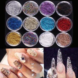 Set Vụn Dây Kim Tuyến Trang Trí Nail 12 Màu (Set)