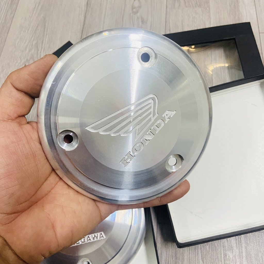 (HCM) Ốp lốc nồi 3 lỗ TAKAGAWA INOX SÁNG BÓNG gắn xe WAVE, DREAM, SUPER DREAM, đồ chơi xe máy giá sỉ