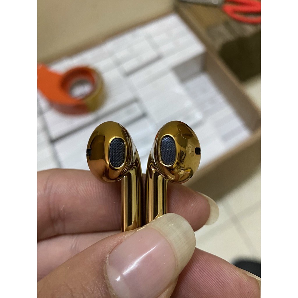 [sẵn hàng] Tai Nghe Bluetooth, Ap2 Vàng Gold Đẳng Cấp, Sàng Điệu, Khác Biệt, Định Vị, Đổi Tên, Cảm Biến Đa Điểm