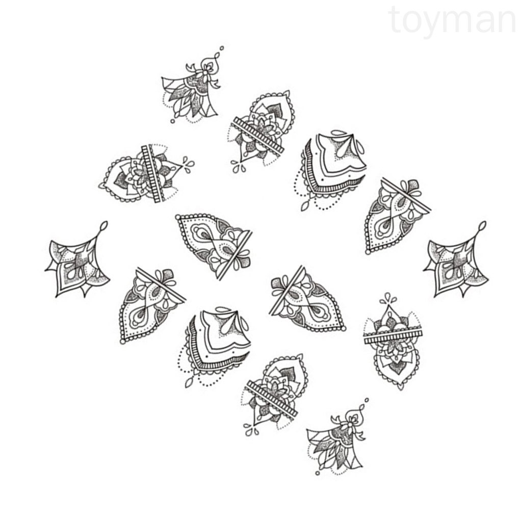 [Hàng mới về] Miếng hình dán trang trí móng tay họa tiết cây nấm phong cách retro đẹp mắt DIY