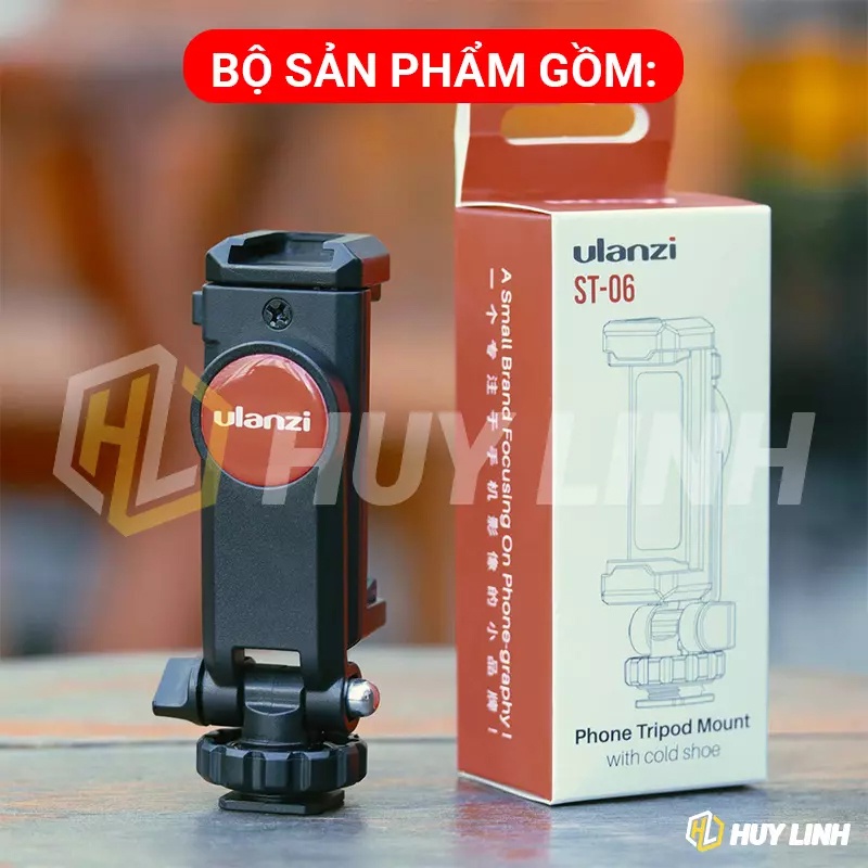 Kẹp giá điện thoại Ulanzi ST06 - Xoay 360 độ rất tiện lợi