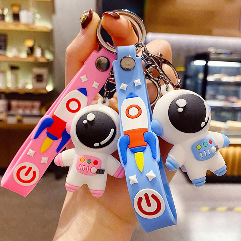 Móc Chìa Khóa Phi Hành Gia Spaceman Dễ Thương Đeo Balo, Túi Xách Nổi Bật