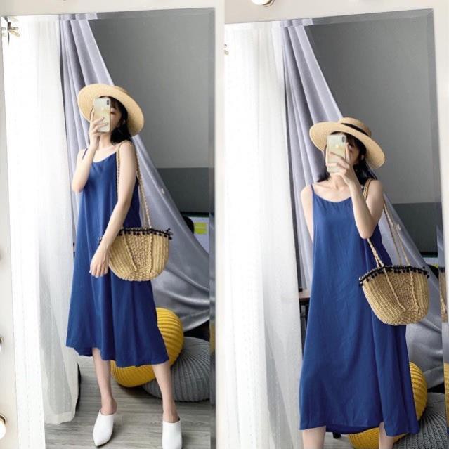 FEESHIP Váy 2 dây cổ tim đi biển siêu xinh hót hít new