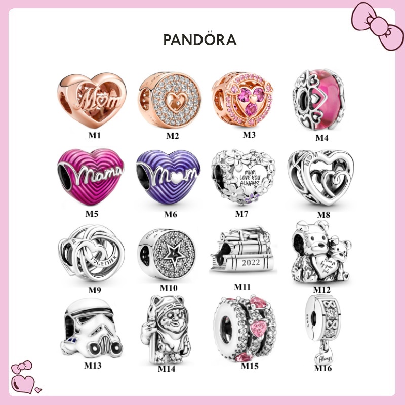 Mặt Dây Chuyền Thủy Tinh Màu Hồng Hình Ngôi Sao Vô Hạn Tình Yêu Vĩnh Cửu Cho Ngày Của Mẹ Pandora