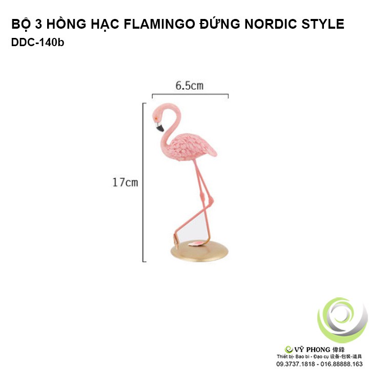 TƯỢNG HỒNG HẠC FLAMINGO ĐỨNG NORDIC STYLE ĐẠO CỤ TRANG TRÍ CHỤP ẢNH DDC-140a,b,c,d