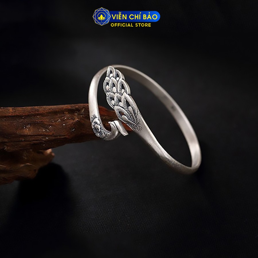 Vòng tay bạc nữ Khổng Tước Vạn Phúc chất liệu bạc Thái 925 thời trang phụ kiện trang sức Viễn Chí Bảo L000028