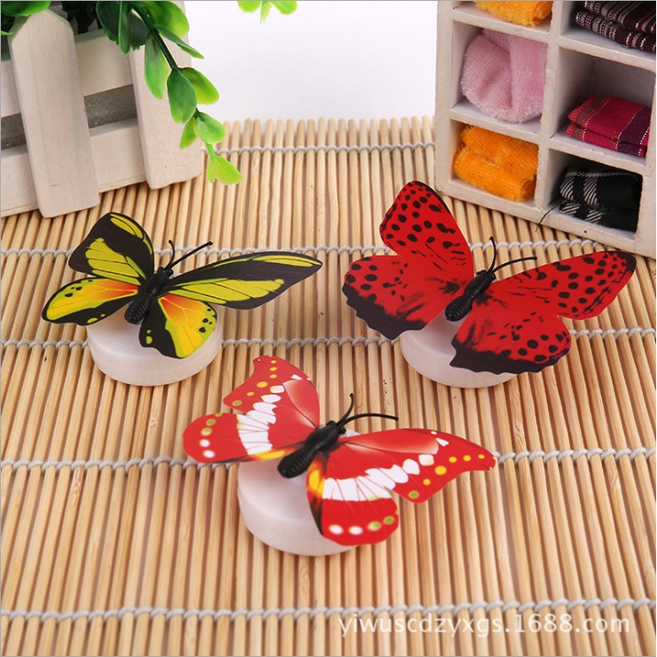 Đèn Led HÌNH BƯỚM 3D Dán Tường Trang Trí - Đèn Ngủ Bướm Phát Sáng Đổi Màu E711