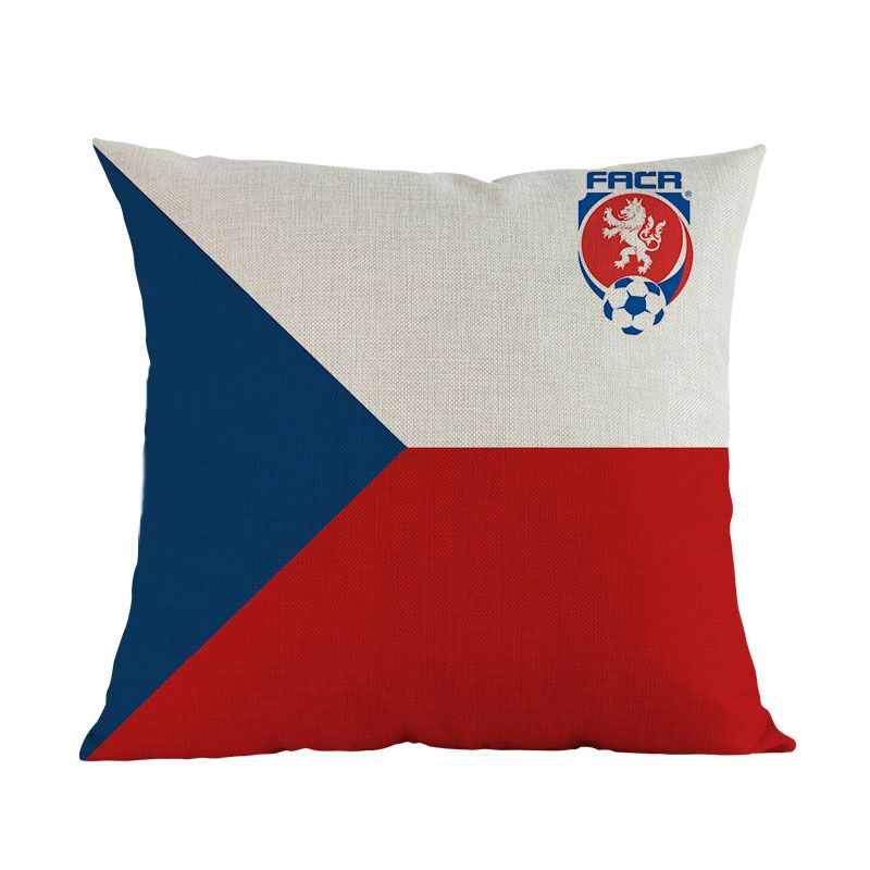 Vỏ Gối Hai Mặt In Hình Lá Cờ Các Đội Tuyển Bóng Đá Châu Âu 2022 Kích Thước 45X45cm