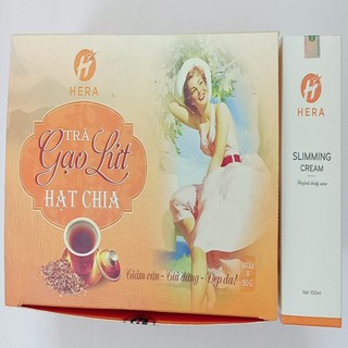 Combo Thon Gọn & Làm Đẹp Hera: Trà Gạo Lứt + Kem Tan Mỡ Herarise
