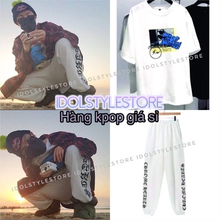 (Quà tặng kèm card Idol) set áo và quần jogger đi biển của J Hope BTS