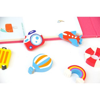 Bộ 6 Cục Gôm Tẩy Bút Chì Học Sinh Dễ Thương Hình Du Lịch
