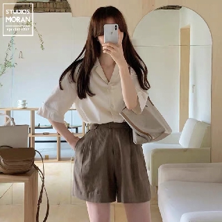 [FreeShip 50K] Áo sơ mi ulzzang cổ v trơn nhiều màu