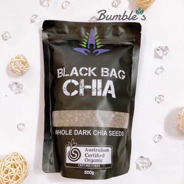 Hạt chia Úc Chia seeds túi đen 500g - black bag chia