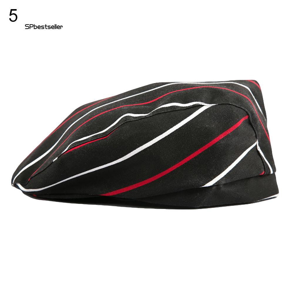 Mũ nồi họa tiết màu trơn/caro/sọc/thức ăn cho đầu bếp/bồi bàn chuyên nghiệp kích thước 10x5x5cm