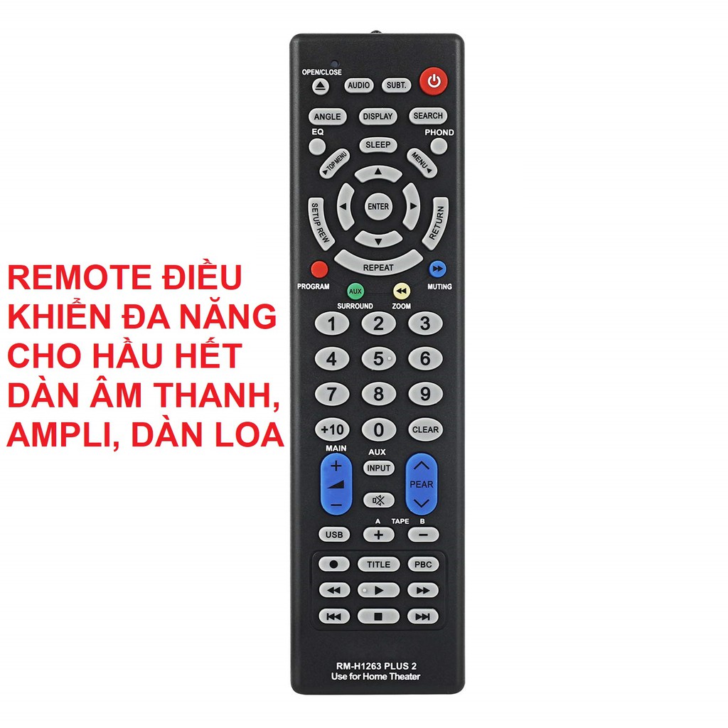Remote điều khiển đa năng cho dàn âm thanh RM-H1263 - Remote điều khiển đa năng amply ampli dàn loa