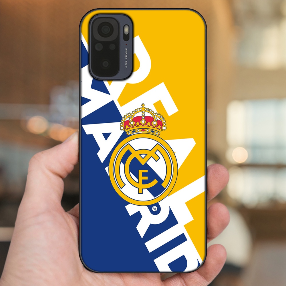 Ốp lưng Xiaomi Redmi Note 10, Note 10s viền đen in hình Real Madrid