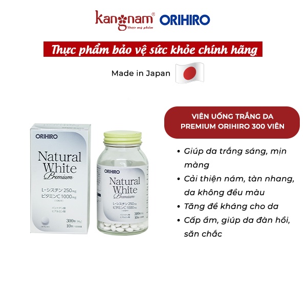 Viên Uống Trắng Da Natural White Premium Orihiro 300 viên