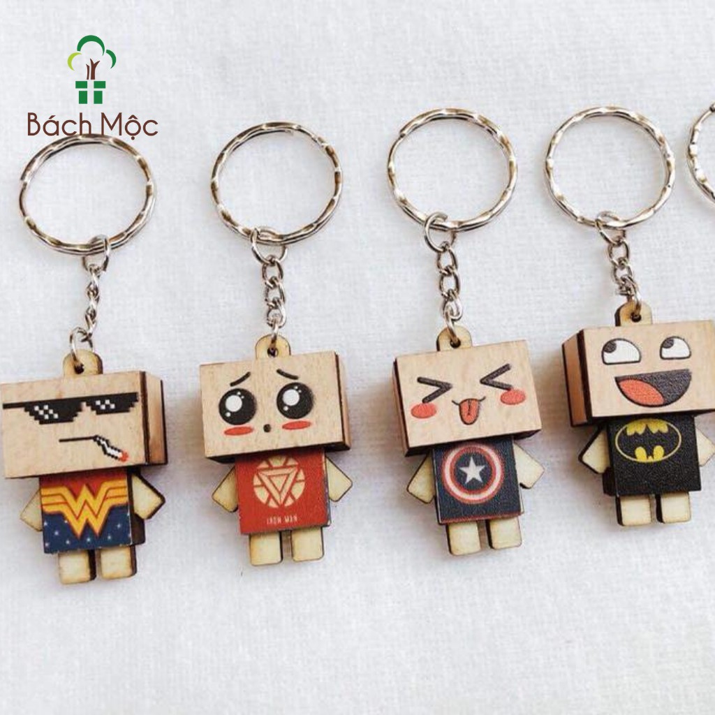 [Mã BMBAU50 giảm 7% đơn 99K] Móc Khóa Danbo 3D BÁCH MỘC Nhân Vật Marvel, 12 Con Giáp, Cảm Xúc