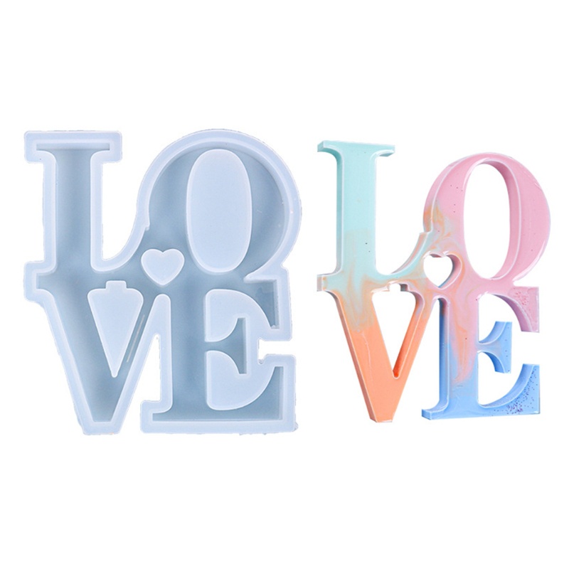 Khuôn silicon kiểu chữ LOVE tự làm trang sức thủ công