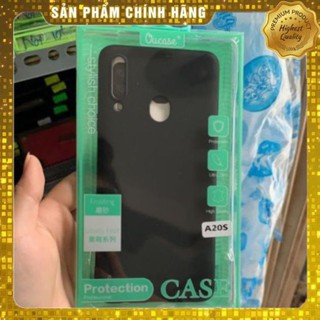 Ốp dẻo vu màu đen samsung galaxy A20s chính hãng ou case (tặng kính)