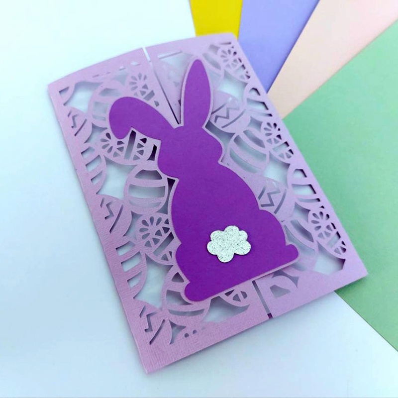 Khuôn Cắt Giấy Làm Từ Kim Loại Hình Thỏ Phục Sinh Trang Trí Scrapbook