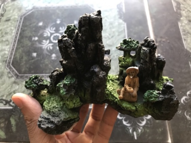 NÚI TRANG TRÍ HỒ CÁ NON BỘ 15x7x8CM