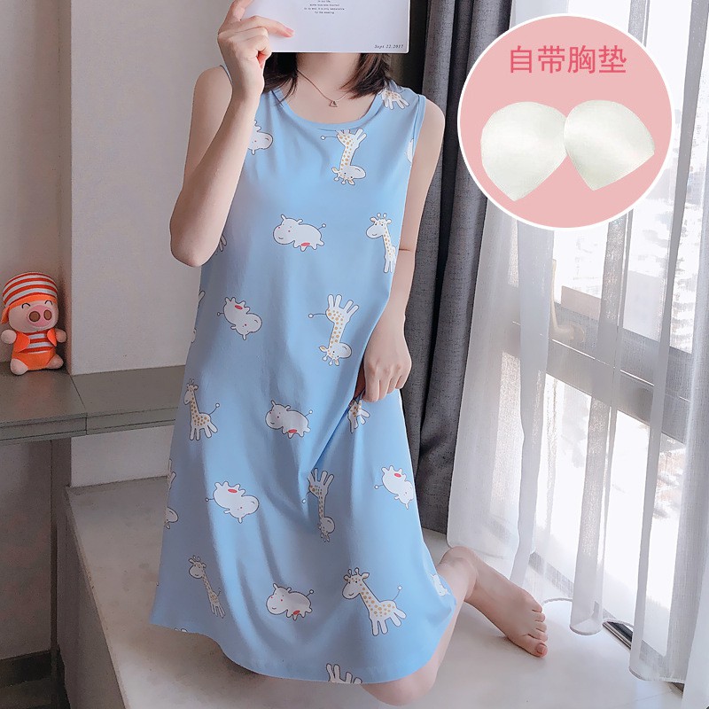 Váy Ngủ Nữ Siêu Xinh Xắn - Đồ Ngủ Mặc Nhà Có Miếng Đệm Mềm Mịn Siêu Mát | BigBuy360 - bigbuy360.vn