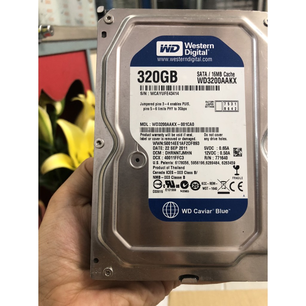 Ổ cứng HDD WESTERN  160GB/ 250GB/ 320GB/ 500GB (Hàng Tháo Máy Bộ- mới trên 90%) - Bảo hành 12 tháng 1 đổi 1