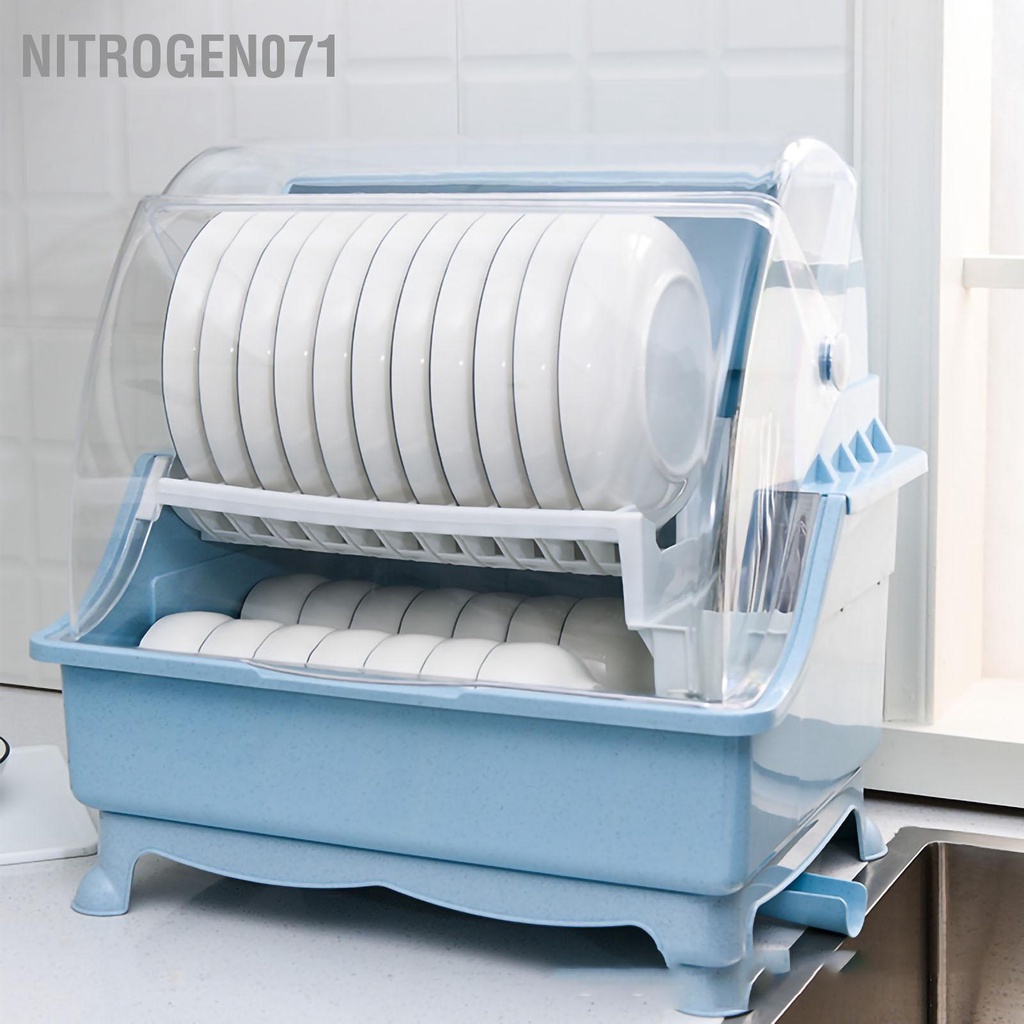 Hộp đựng bát đĩa bằng nhựa cỡ lớn tiện dụng dành cho nhà bếp đa chức năng - Nitrogen071