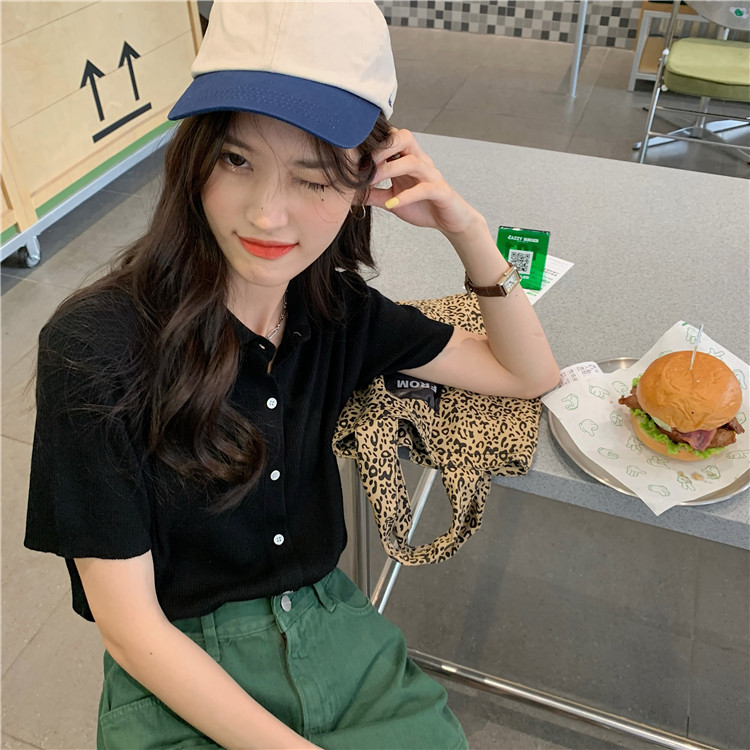 áo polo Ngắn Tay Form Rộng Thời Trang Theo Phong Cách Hàn Quốc Dành Cho Nữ | BigBuy360 - bigbuy360.vn