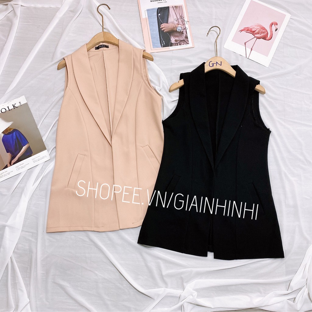 Áo khoác gile nhiều màu dài 73cm, Áo khoác sát nách dáng ôm GL8015 - NhiNhiShop