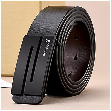 Thắt lưng / dây nịt nam P L A Y B O Y tặng kèm đục lỗ và hộp đựng