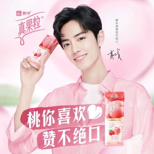 CÓ SẴN [Tiêu Chiến] Sữa uống Chân Quả Lạp vị đào & phúc bồn tử | BigBuy360 - bigbuy360.vn