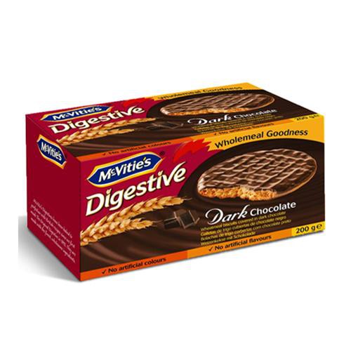Bánh quy lúa mỳ Digestive vị sô cô la đen hiệu McVities – hộp 200g