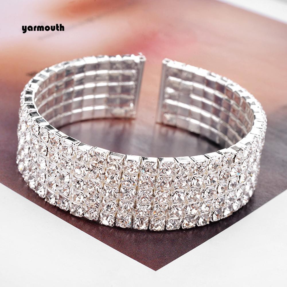 Vòng Tay Đính Đá 5 Hàng Thời Trang Cho Nữ