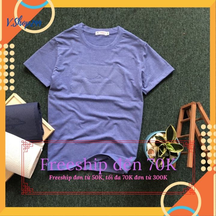 Áo thun nam cổ tròn áo phông vải cotton co giãn dày dặn nhiều màu  - Cá heo in dập | BigBuy360 - bigbuy360.vn