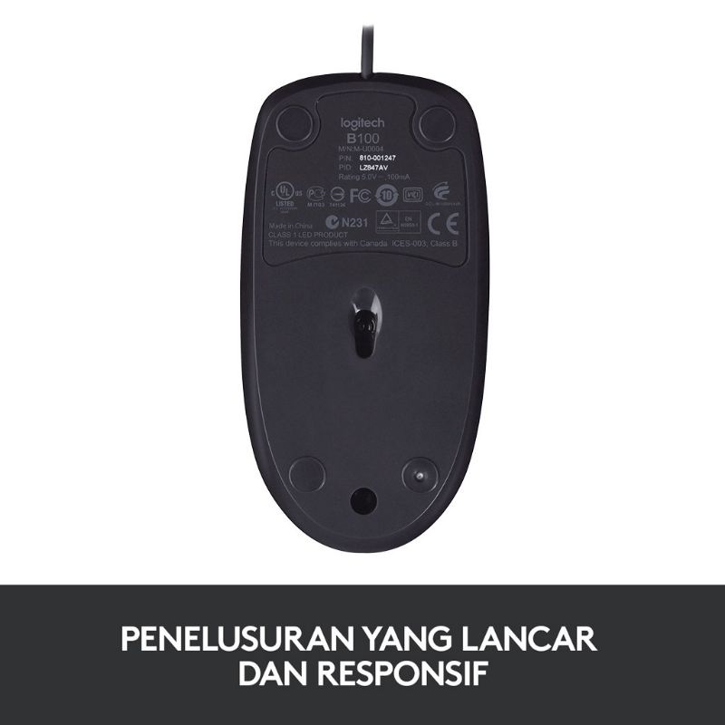 Dây cáp LOGITECH B100 MOUSE LOGITECH chính hãng