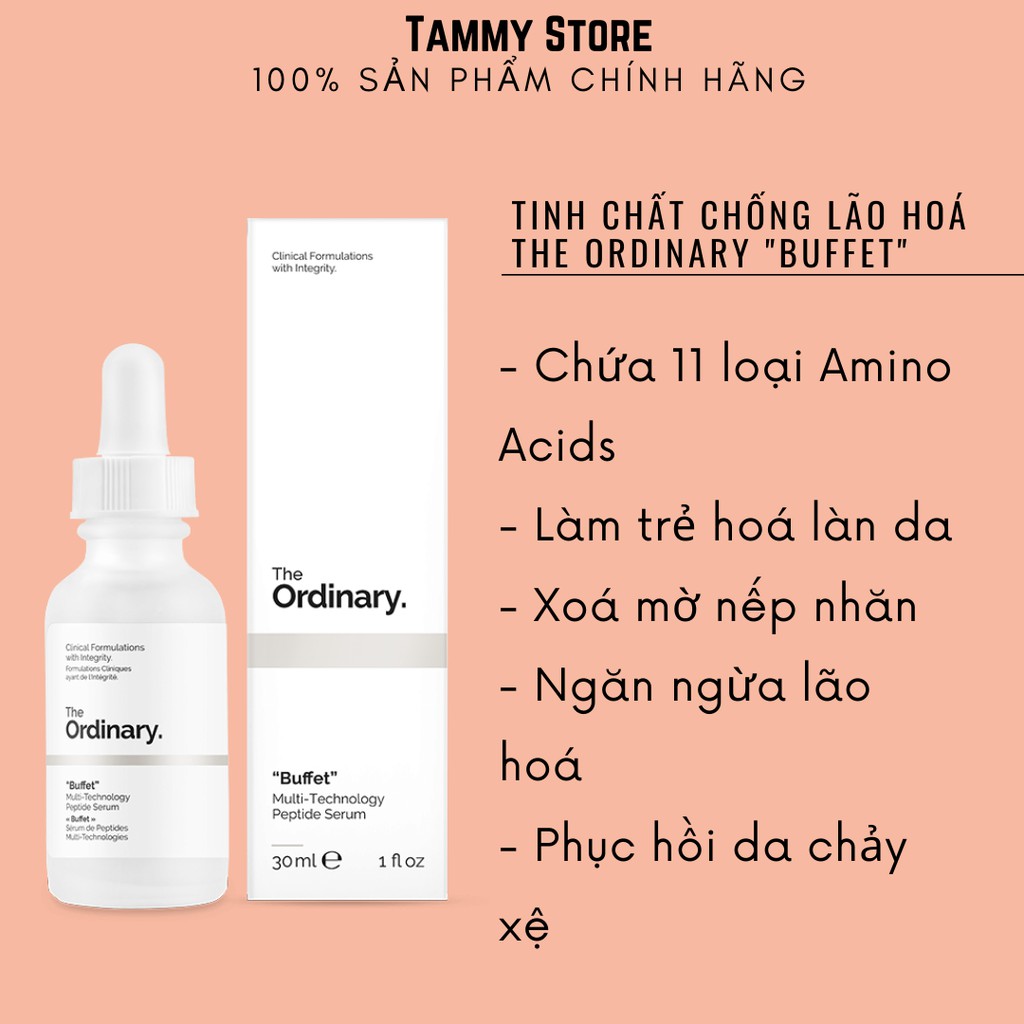 [Đủ bill] Serum chống lão hoá phức hợp The Ordinary &quot;Buffet&quot; 30ml - Bản Canada