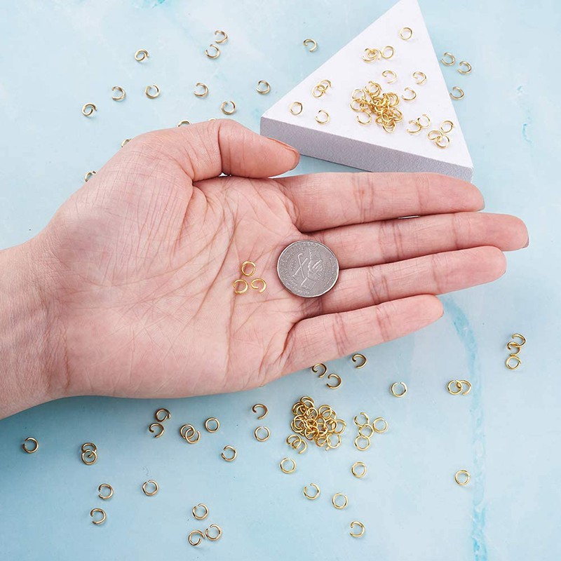 20 Vòng nối BENECREAT bằng thép không gỉ 304 mạ vàng làm trang sức DIY