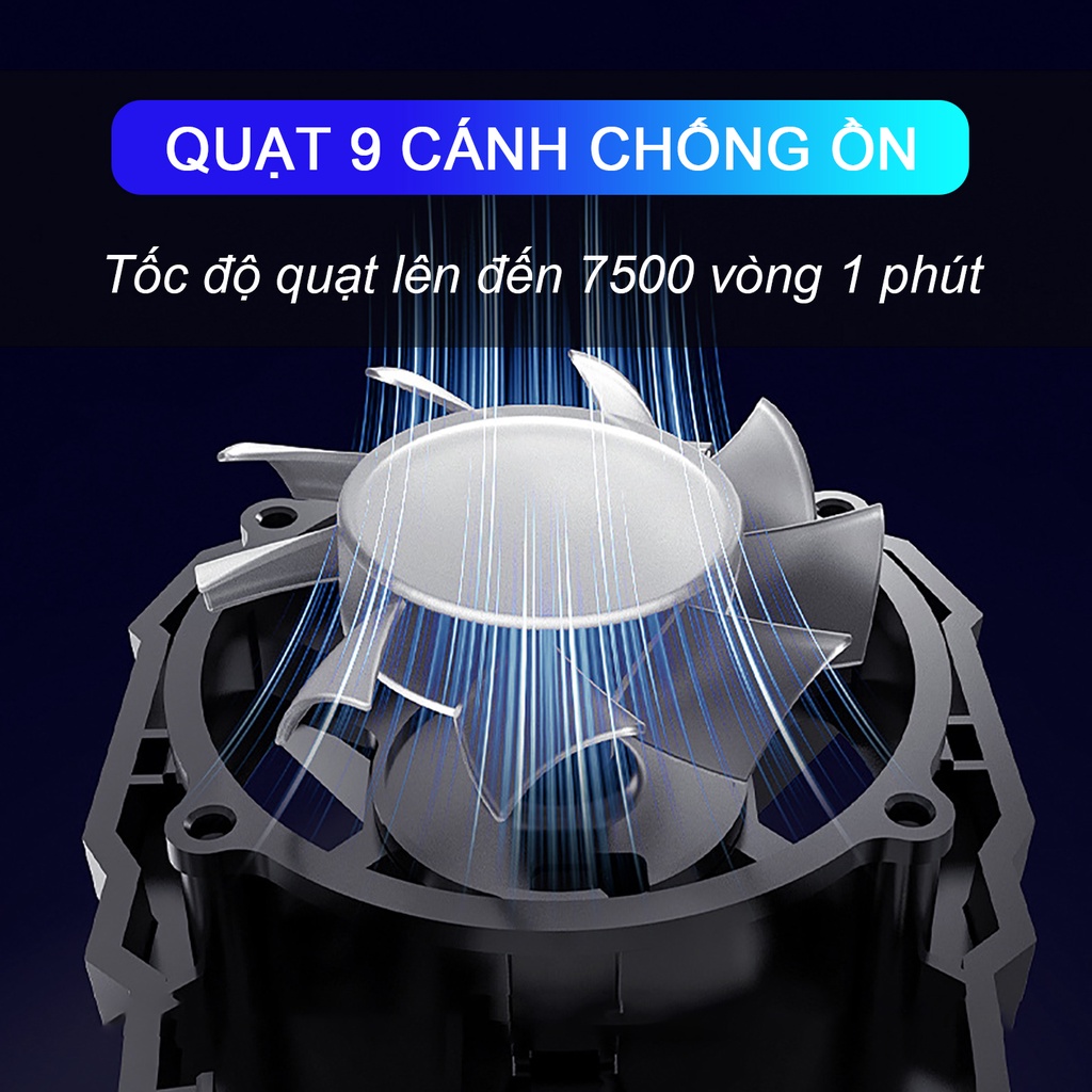 Quạt tản nhiệt điện thoại MEMO FL07 làm mát nhanh quạt 9 cánh chống ồn pin 400mAh giúp bảo vệ và tăng tuổi thọ pin