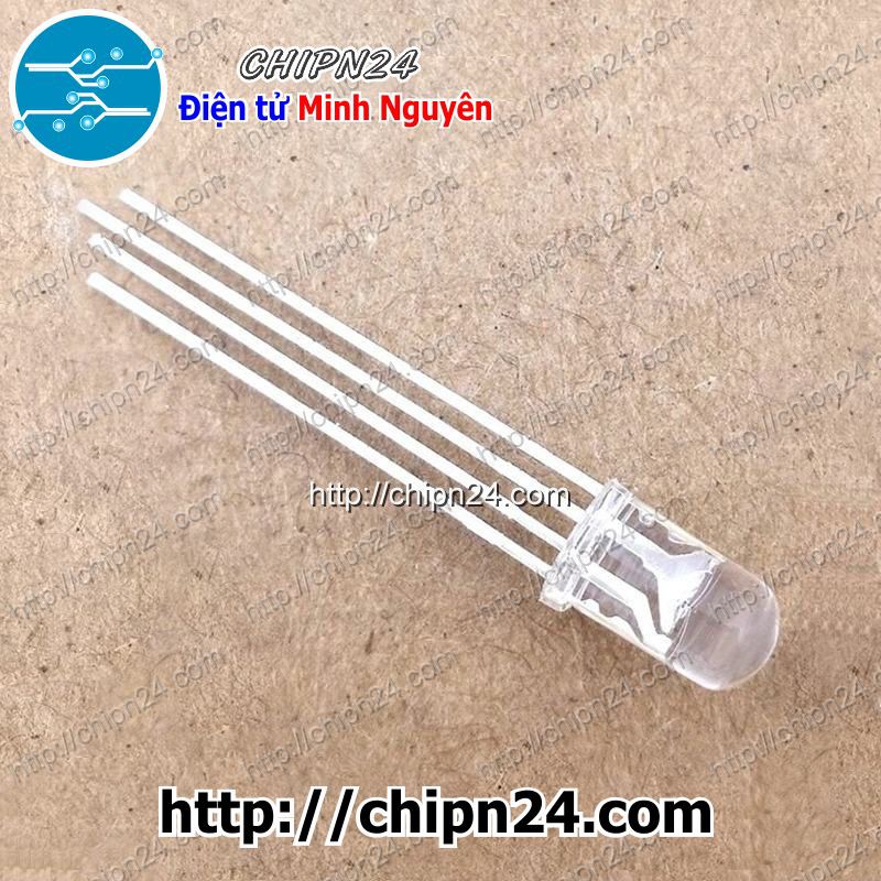 [10 CON] Led 5mm TRONG 7 Màu RGB 4 chân K chung