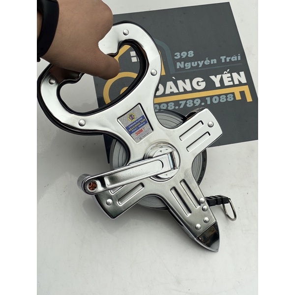 Thước thép cắm đất 30m cuộn C-MART D0006-30 chính hãng, Thước đo đất, thước dây dài 30m sợi thép siêu bền